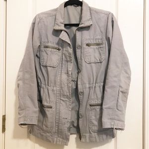Gray Military Utility Jacket